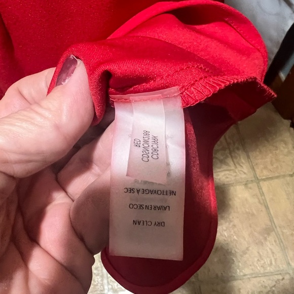 Calvin Klein Red Peplum Sheath Dress - Picture 7 of 8